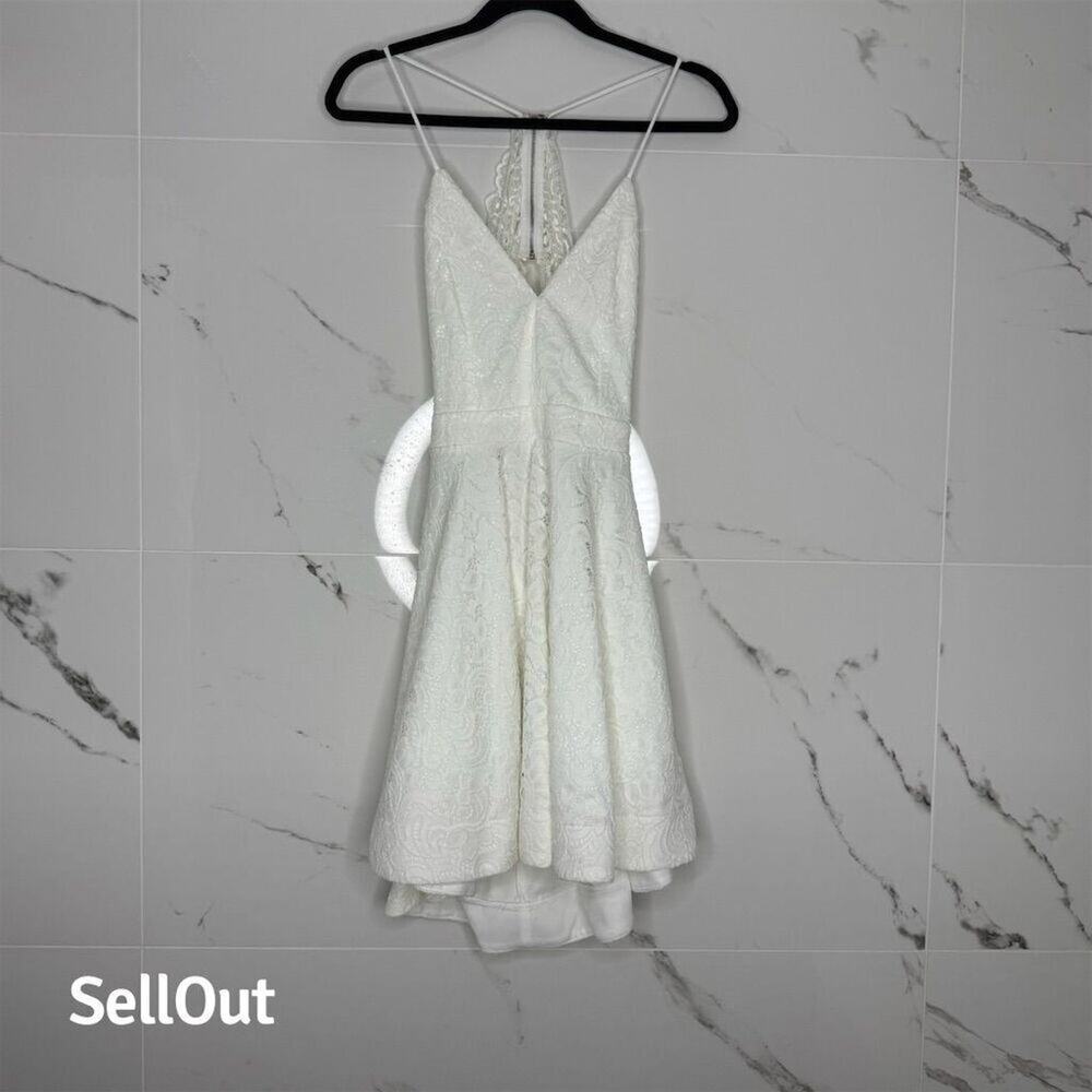 NWT Rag and Bone Women's White Lace Fit & Flare Dress Size 4 Formal lace back